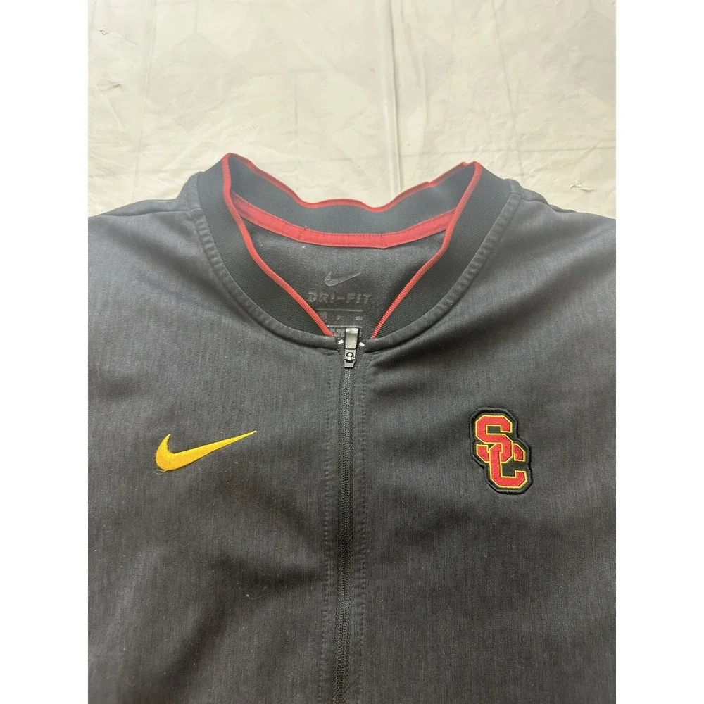 University Southern California USC Black Nike Dri-fit Pullover Quarter Zip Small